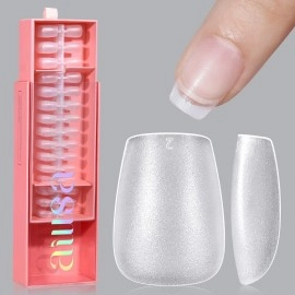 AILLSA Extra Short Coffin Nail Tips 450pcs Soft Ge..