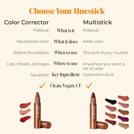 Live Tinted Huestick Multistick: Eye, Lip, & Cheek All In One Makeup stick with Hyaluronic Acid, Squalane, Twistable Crayon Design, Vegan Formula, Made for a Creamy Blendable Feel, True 3g / 0.1oz