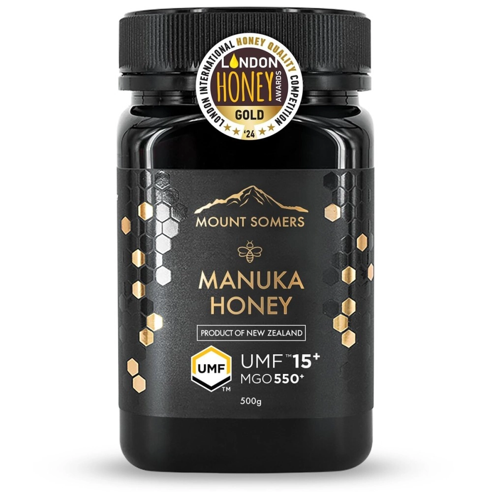 Mount Somers Premium Manuka Honey MGO 514+ / UMF 15+ 100% Pure New Zealand Manuka Honey - Genuine Natural Superfood - UMF Certified & Traceable 1.1lb Jar