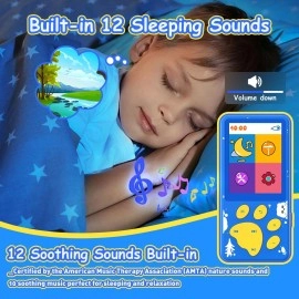 wiwoo MP3 Player for Kids, Portable Music Player with Cartoon Headphone Micro SD Card Expandable 1.8 Screen, Children Media Player with Bear Paw Button Design, Games, Voice Recorder (Blue)