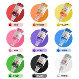 Oil Based Food Coloring, 15ml Large Capacity Food Coloring for Icing, Dye Color for Chocolate Candy Cake, Edible Oil Food Grade Dye for Baking, Fondant & Forsting