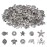 CREATZONE 100Pcs Antique Silver Sea Animal Spacer Beads Assorted Tibetan Ocean Themed Tiny Loose Beads Starfish Shell Fish Turtle Dolphin Octopus Beads for DIY Bracelet Jewelry Earring Necklace Making