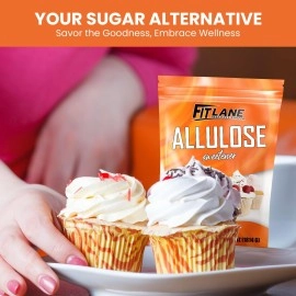 Fit Lane Nutrition Allulose Sweetener 4 LBS - Pure Low Calorie Zero Net Carb Natural Keto Powder With No Aftertaste - Perfect for Baking and Sweetening Your Favorite Foods - Value Size Bag (64 oz)