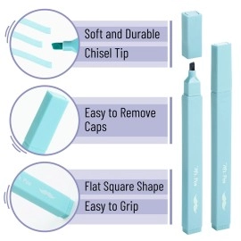 Mr. Pen- Aesthetic Cute Pastel Highlighters Set, 8 pcs, Chisel Tip, Candy Colors, No Bleed Bible Assorted Colors