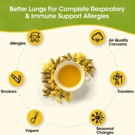 iMATCHME Mullein Leaf Tea - Respiratory and Lung Cleanse Herbal Tea, Caffeine Free, 30 Tea Bags