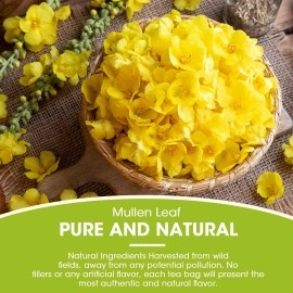 iMATCHME Mullein Leaf Tea - Respiratory and Lung Cleanse Herbal Tea, Caffeine Free, 30 Tea Bags