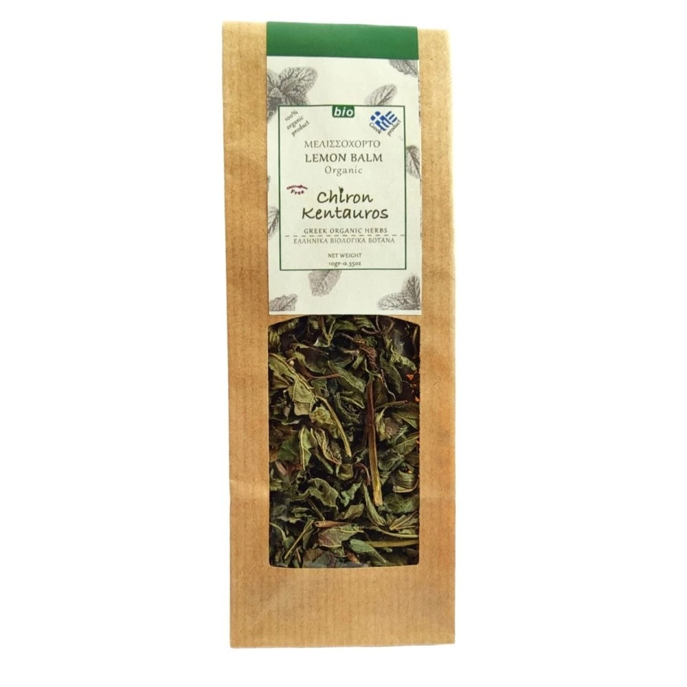 Terra Greek Organic Bio Herb Melissa/Lemon Balm Leaves from Mount Pelion Greece - GMO/Caffeine Free 10gr - 0.35oz