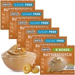 Simply Delish Desserts Instant Delicious Butterscotch 6 Pack Pudding Mix - Delicious Guilt Free Desserts - All Natural, Sugar Free, Non GMO, Gluten Free, Fat Free, & Vegan