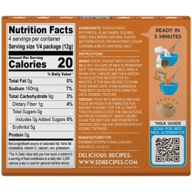 Simply Delish Desserts Instant Delicious Butterscotch 6 Pack Pudding Mix - Delicious Guilt Free Desserts - All Natural, Sugar Free, Non GMO, Gluten Free, Fat Free, & Vegan