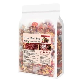  Wu Hong tea 8.81oz (10g25packets) Five red Tea Brown sugar wolfberry red date peanut red bean Combination tea Bag blister Tea bag 250g