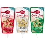 Signature Brands Betty Crocker Christmas Colors Decorating Cookie Icing - 3 Pack- Red Green and White