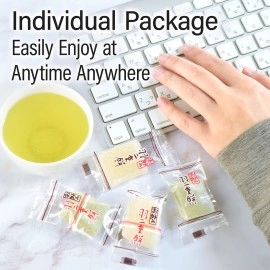 YAMASAN KYOTO UJI Japanese Mochi Candy - Habutae mochi - Artisanally Soft & Delicate Individually Wrapped Candy 300gYAMASAN