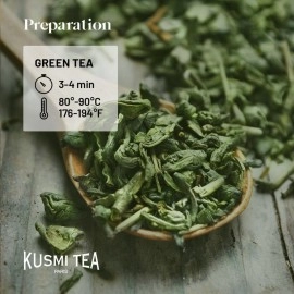Kusmi Tea - Blue Detox - Green, Mate and Pineapple Tea Mix - Rosehip, Rooibos, Mint and Guarana Flavors - Loose Leaf Tea - 100g Tin - Quantity for approx. 50 cups