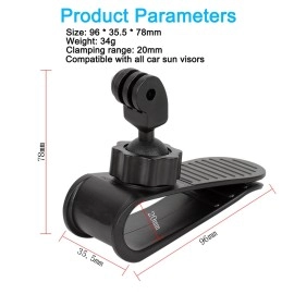 PellKing Car Sun Visor Mount VLOG/Video Holder for iPhone Samsung Cell Phone GoPro Insta360 X4 X3 X2 X RS R AKASO DJI Osmo Action 3 2 Camera and Accessories