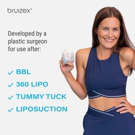 Bruizex Fibrosis Treatment Cream for Liposuction & BBL Post Surgery Recovery, Body Scrub For After BBL, Tummy Tuck, Works with MLD Body Massager Tools, Faja, Lipofoam, Essential Oils Infused, 4 Oz