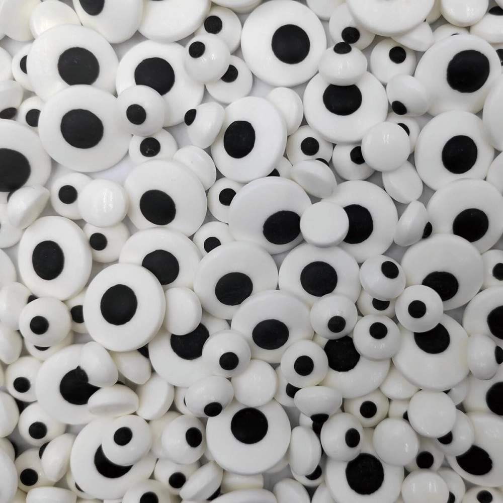 Senchanting 2 Bottles Candy Eyes Eyeballs - Cake Cupcake Toppers - Edible Baking Decorations for Cupcakes, Cakes, Cookies - Halloween, Christmas, Easter, and Edible Art Project Candy (Two Size Mixed)