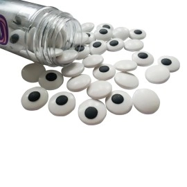 Senchanting 2 Bottles Candy Eyes Eyeballs - Cake Cupcake Toppers - Edible Baking Decorations for Cupcakes, Cakes, Cookies - Halloween, Christmas, Easter, and Edible Art Project Candy (Two Size Mixed)