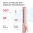 TYMO Airflow Curling Iron for Lasting Curls - Flat Iron Hair Straightener and Curler 2 in 1, Anti-Scald Ionic Curling Wand 1.25 Inch, 360 Cool Air, 5 Temps & Dual Voltage for Long Short Hair, Pink