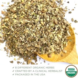 ELANEN naturals Organic Breathe Tea 4 oz. (113g), USDA Certified Organic Lung Tea, Bronchial Wellness Tea, Smokers Tea, Respiratory Tea, Gordo Lobo Herbs Tea, Mullein Detox Lungs Tea Organic