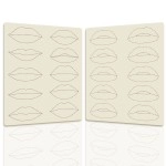 Guapa Silicone Lip Practice Skin 2pcs Lip Permanent Makeup Practice Skin Double Sides Microblading Training Sheets for Tattoo Artists and Beginners (2pcs)