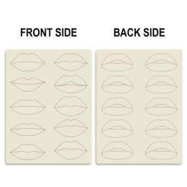 Guapa Silicone Lip Practice Skin 2pcs Lip Permanent Makeup Practice Skin Double Sides Microblading Training Sheets for Tattoo Artists and Beginners (2pcs)