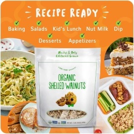 Looney Pruney Organic Walnuts Unsalted 2LB (16oz Bags) Natural Shelled Walnut Halves & Pieces | Raw Organic Walnuts | Unsalted For Snacking, Baking, Topping | Non-GMO, No Preservatives