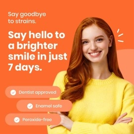 DrDent Professional Teeth Whitening Strips 7 Treatments - Safe for Enamel - Non Sensitive Teeth Whitening - Whitening without Any Harm - Pack of 14 Strips + Mouth Opener Included