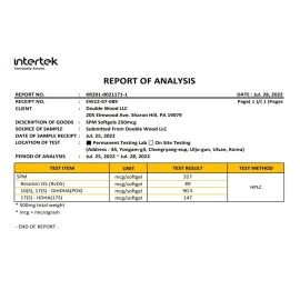 Double Wood Supplements SPM Max (Specialized Pro-Resolving Mediators) 120 Softgels, 500mg (Only Product Standardized and Third Party Tested to Contain Active SPMs, Check The Fact Panel) by