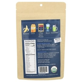 Ocean\'s Balance Daily Detox Smoothie Powder - Organic Blend with Blueberry, Spirulina, Dulse Seaweed & Barley Grass - Nutrient-Rich Superfood Smoothie Mix (4 oz - 1 Pack)