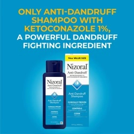 Nizoral Anti-Dandruff Shampoo with 1% Ketoconazole, Fresh Scent, 14 Fl Oz