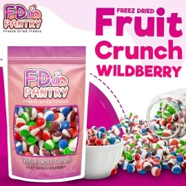 FD Pantry Freeze Dried Fruit Crunch Candy (Wildberry, 4 oz), Pack Of 1, 0.0625 lbs