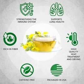 TeaDreamTea Dried Mullein Herbal Tea - Natural Mullein Flowers 3 OZ Loose Tea - Caffeine-free - Pure Natural Premium Mullein Leaf - Mullein Herbal Teas with Cleanse Detox & Respiratory Support Effect