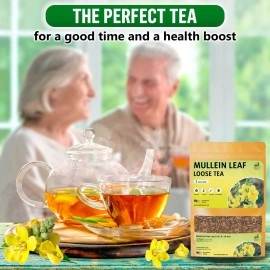 TeaDreamTea Dried Mullein Herbal Tea - Natural Mullein Flowers 3 OZ Loose Tea - Caffeine-free - Pure Natural Premium Mullein Leaf - Mullein Herbal Teas with Cleanse Detox & Respiratory Support Effect