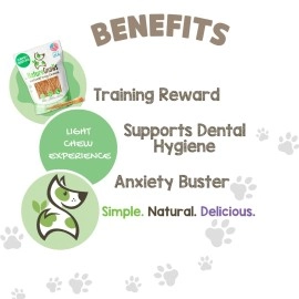 Nature Gnaws USA Turkey Tendons for Dogs - Premium Natural Chew Treats for Dogs - Delicious Reward Snack for Small Medium & Large Dogs - Made in The USA