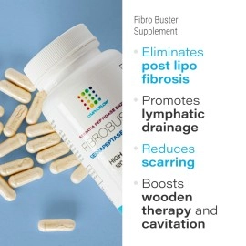 Bruizex FibroBuster: Serrapeptase Proteolytic Enzymes 120,000 SPU IFibrosis Treatment, Scar & Keloid Removal Supplement after 360 lipo, BBL, Liposuction, Tummy Tuck I Recovery& Immune supportI 60 caps