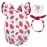 BABESIDE 3Pcs Reborn Baby Doll Clothes for 17-22 Inch Dolls,Strawberry Outfit Set with Magnetic Pacifier, Cute Baby Doll Accessories for Newborn Reborn Girl Dolls