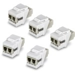 TRENDnet LC Duplex Fiber Optic Keystone Coupler Jacks- 5-Pack, TC-K05LC, Single-Mode & Multi-Mode Fiber Compatible, Use TC-KP24SA Shielded Blank Keystone Patch Panel (Sold Separately)