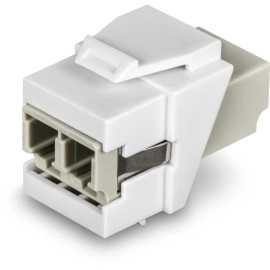 TRENDnet LC Duplex Fiber Optic Keystone Coupler Jacks- 5-Pack, TC-K05LC, Single-Mode & Multi-Mode Fiber Compatible, Use TC-KP24SA Shielded Blank Keystone Patch Panel (Sold Separately)
