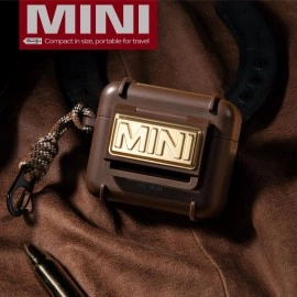 yoose Bounty Hunter Alloy Mini Shaver, Portable Cordless Travel Electric Shaver, Leather Case and Replacement Head Included, USB-C Rechargeable Electric Razor for Men, Waterproof, Dry Shave, Gold