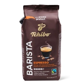 Tchibo Whole Bean Coffee - Barista Espresso - Dark Roast for a Bold European Style Coffee - Intensity 5/6, Acidity 0/6, Roast Level 6/6-35.3 oz