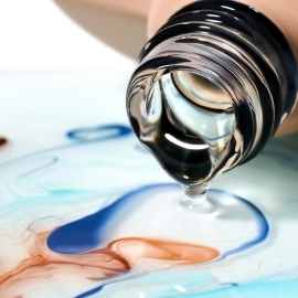 MAYCHAO Clear Blooming Gel, 15ml Soak Off Nail Lamp Gel Nail Polish Glossy Finish Long Lasting for Home Nail DIY Manicure, 0.5 OZ