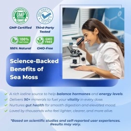 SOTALIX SUPPLEMENT Organic Irish Sea Moss Capsule 12000mg with Turmeric 95% Std. Curcuminoids, Burdock Root, Bladderwrack - Powerful Natural Immunity Booster - USA Made