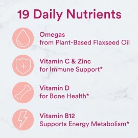 SmartyPants Women\'s Multivitamin Gummies, Sugar Free: Biotin, Methylfolate, Omega 3 (ALA), Vitamin D3, C, Vitamin B12, B6, Vitamin A, K & Zinc, Gluten Free, 60 Count (20 Day Supply)