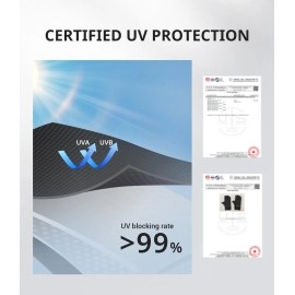 ARISEE Anti UV Gloves for Nail Lamp,UPF50+ UV Protection Gloves for Manicures Nail Art,Fingerless Gloves for Women-Black