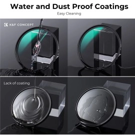 K&F Concept 67mm Black Diffusion 1/4 Filter Mist Soft Glow Diffuser Lens Filters (Nano-D Series)