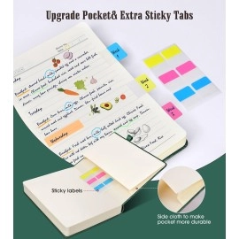 Lined Journal Notebook -365 Pages A5 Thick Journals for Writing Ruled Notebook, Hardcover Leather Journal for Women Men, Daily Journal Notebook for Work, Note Taking, 100Gsm Lined Paper( 5.75\'\' X