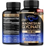 Magnesium Glycinate 500 mg - Supplement w/Vitamin D3 & B6 - Chelated, 98% Absorption - Support for Proper Sleep, Muscle & Heart Health - Made in USA - Vegan & Non-GMO - 120 Capsules, 4 Month Supply