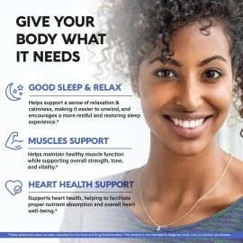 Magnesium Glycinate 500 mg - Supplement w/Vitamin D3 & B6 - Chelated, 98% Absorption - Support for Proper Sleep, Muscle & Heart Health - Made in USA - Vegan & Non-GMO - 120 Capsules, 4 Month Supply