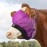 Harrison Howard Cattle Livestock Fly Mask Breathable Mesh Padded Edging with Fun Patterns Large Spacing Forelock Opening Design Adjustable Fit for Cattle Purple