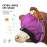 Harrison Howard Cattle Livestock Fly Mask Breathable Mesh Padded Edging with Fun Patterns Large Spacing Forelock Opening Design Adjustable Fit for Cattle Purple